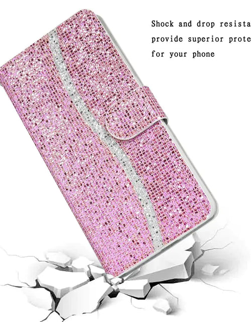 Load image into Gallery viewer, Glitter Anti-fall Wallet Case For iPhones
