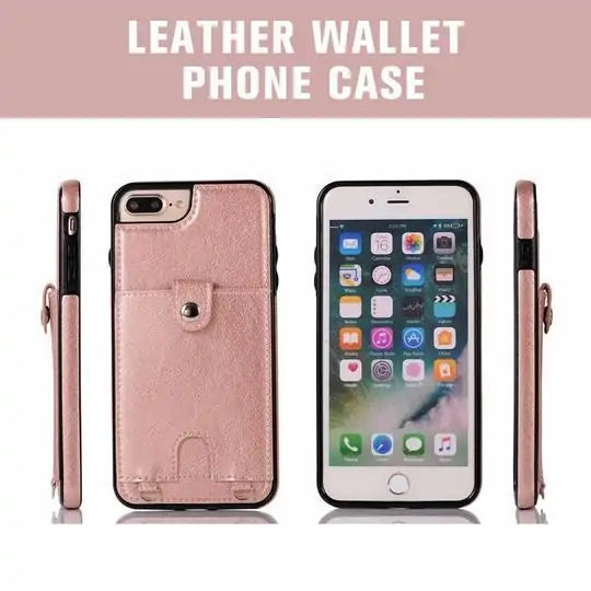 Cross Body Leather Wallet Phone Case