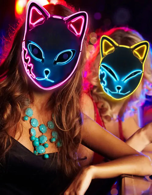 Load image into Gallery viewer, Halloween LED Cat Mask
