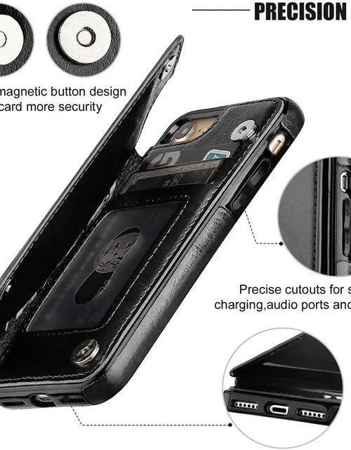 Load image into Gallery viewer, Leather Wallet Back Case for iPhone
