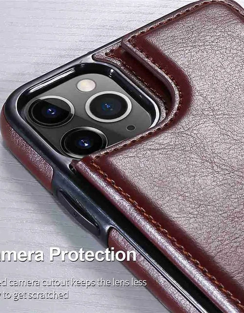 Load image into Gallery viewer, Leather Wallet Back Case for iPhone
